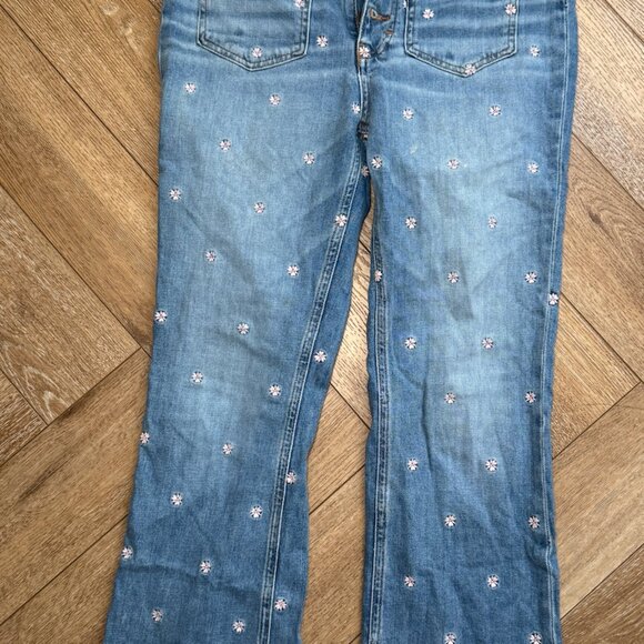 Maje embroidered floral bootcut jeans - Picture 3 of 5